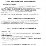 Sudjenje 21.02.2009
Prčanjski krnevao KRIZO FINANCISKOVIĆ zvani BANKROT